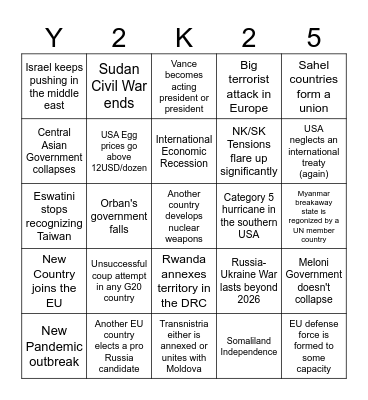 2025-2026 Bingo Card Bingo Card