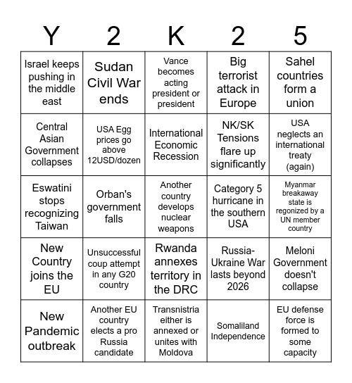 2025-2026 Bingo Card Bingo Card