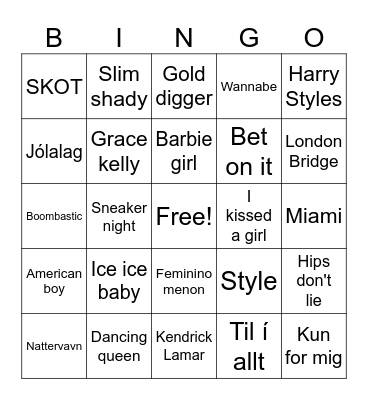 BINGO Card