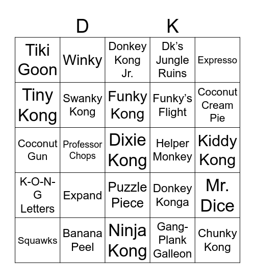 Mooncake Round 1 (DK Bingo) Bingo Card