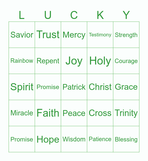 God Keeps His Promises Bingo Card