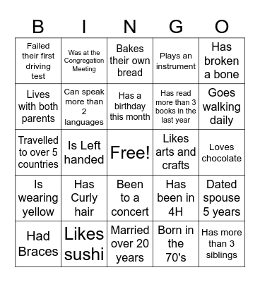 Ladies Night Bingo Card