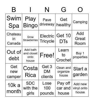 Terri Jo Bingo Card