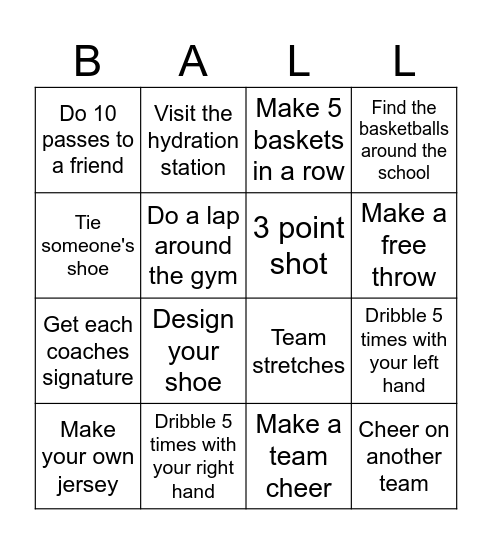 March Madness Bingo Card