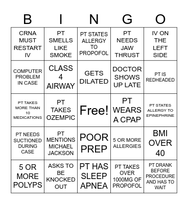 VEG BINGO (CRNA) Bingo Card