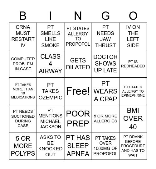 VEG BINGO (CRNA) Bingo Card