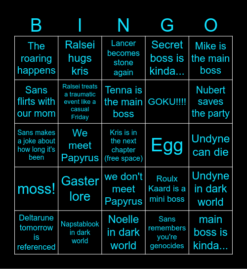 Chapter 3 and 4 Bingo Card