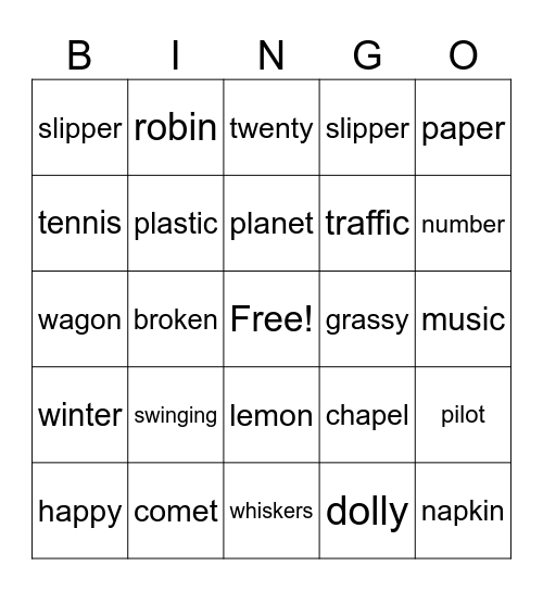ETC Review Bingo Card
