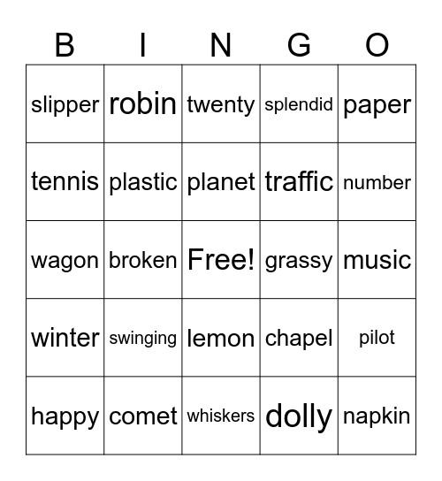 ETC Review Bingo Card