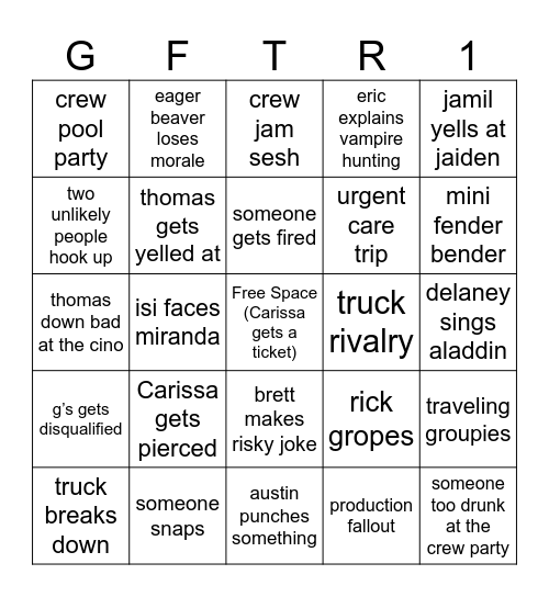 PA Nation Bingo Card