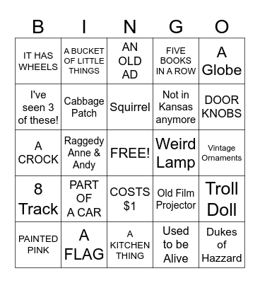 ANTIQUE STORE! Bingo Card