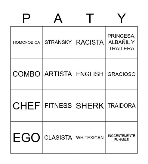 MOMENTO FUNABLE Bingo Card