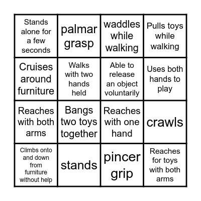 Gabby video Bingo Card