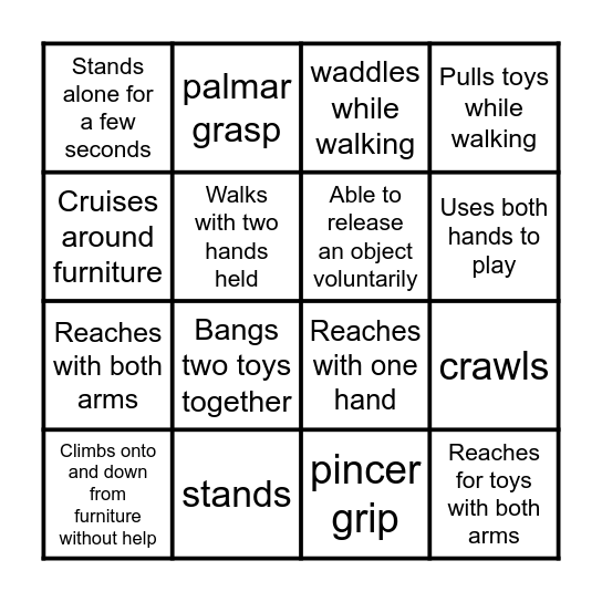 Gabby video Bingo Card