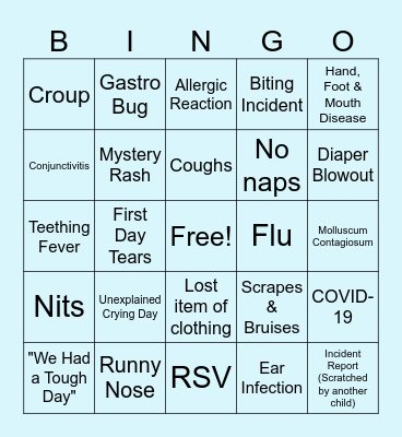 Daycare Bingo Card