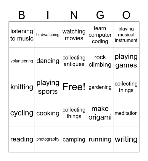 Bingo Card