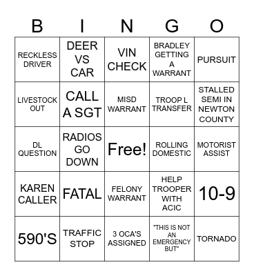 MEMORIAL DAY BINGO Card