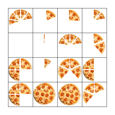 Pizza Bingo Card