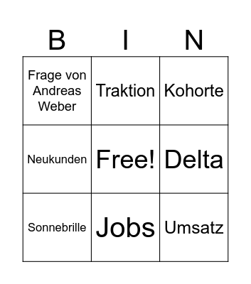 Weekly Bingo Card