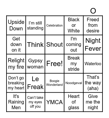 CHIC LE FREAK | DISCO BINGO Card
