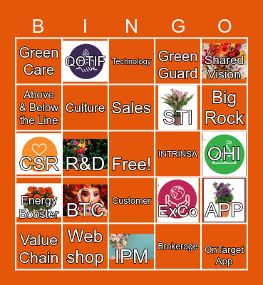 Dummen Orange Bingo Card