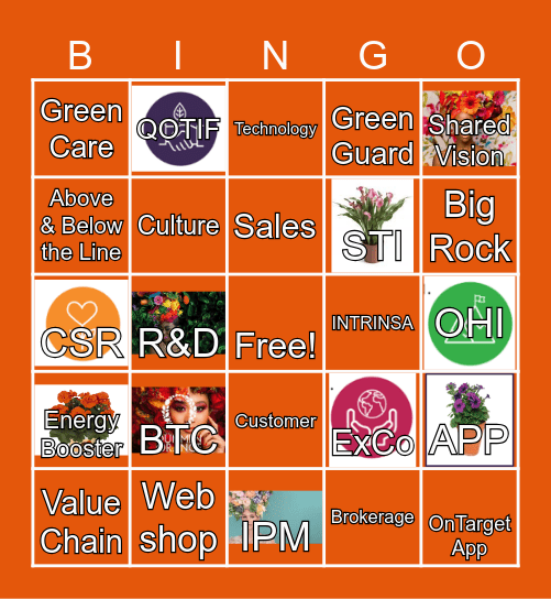 Dummen Orange Bingo Card