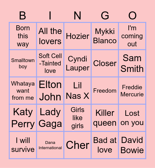 ZENE Bingo Card