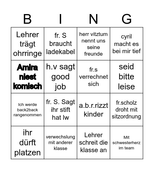 Bingo 18.03.25 Bingo Card