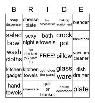 Kati"s Gifts Bingo Card