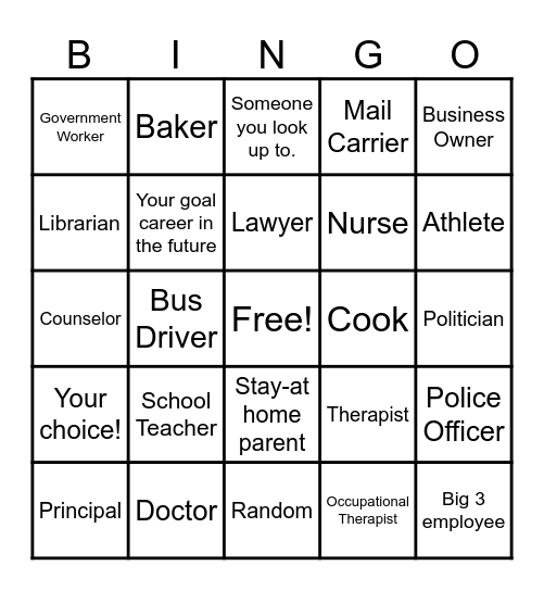 Community Bingo Card