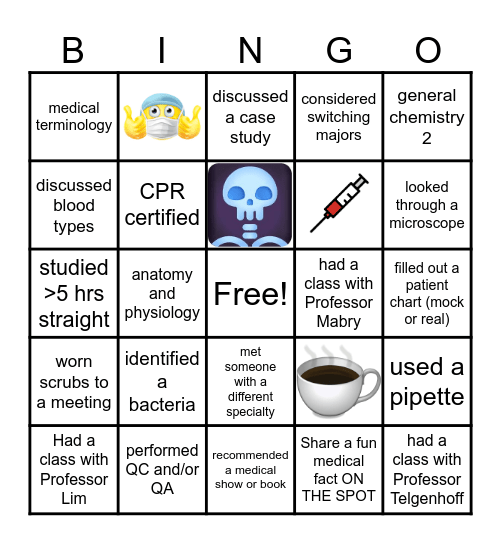 CDSS Bingo Card