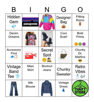 THRIFT STORE BINGO  🎯 Bingo Card