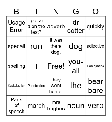 Business Comm BINGO Card