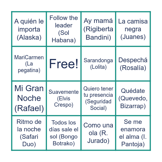 ¡A por 50 Más! Bingo Card