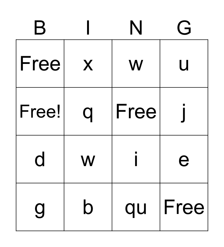 SOL Bingo Card