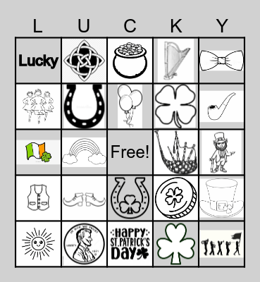 Saint Patrick's Day Bingo Card