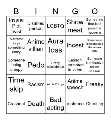 TT bingo Card