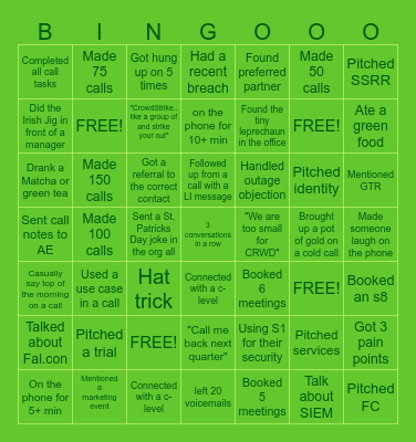 3/20 CALL OUT DAY BINGO Card