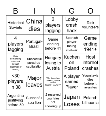 HOI4 MP Bingo Card