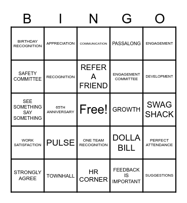 SCOTTSVILLE DG VOICE Bingo Card