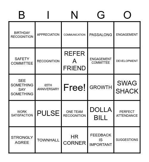 SCOTTSVILLE DG VOICE Bingo Card