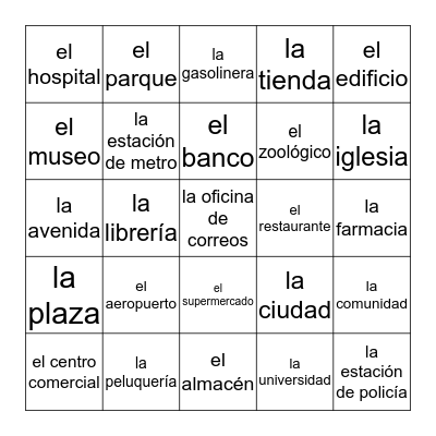 Comunidad Bingo Card