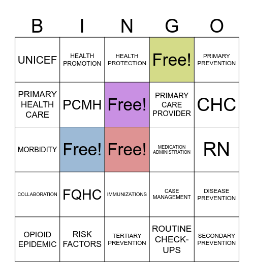 Chapter 16 Bingo Card