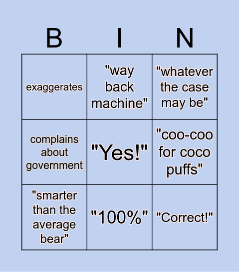 Epp-Phrases Bingo Card
