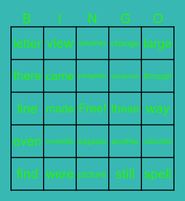 Amon First Bingo Card