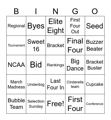 BINGO MARCH MADNESS Bingo Card