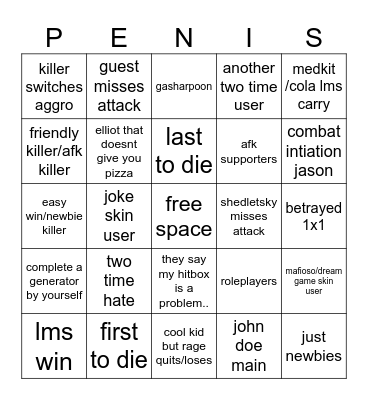two time forsaken bingo Card