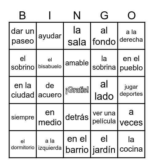 U3: ASD 2 & 3 Bingo Card