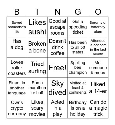 EMT Bingo Card