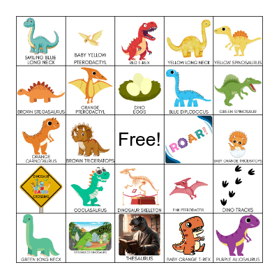 DINOvember Bingo Card